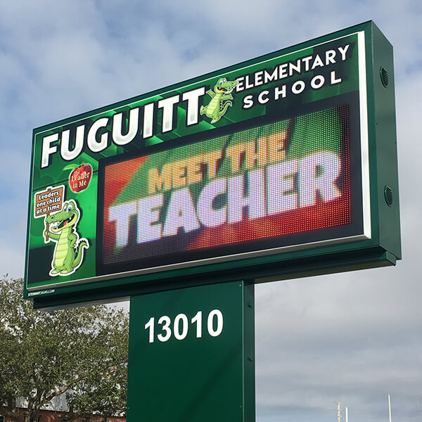 School Sign for Fuguitt Elementary School