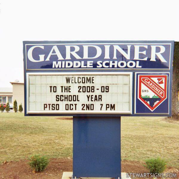 School Sign for Gardiner Middle School