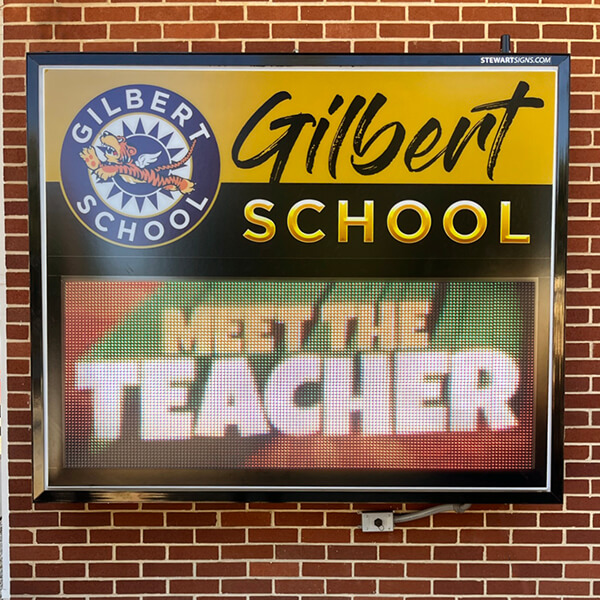 School Sign for Gilbert School