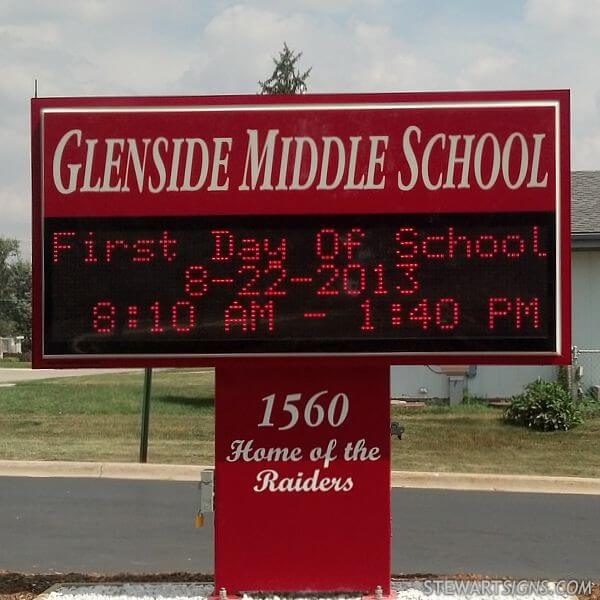 School Sign for Glenside Middle School