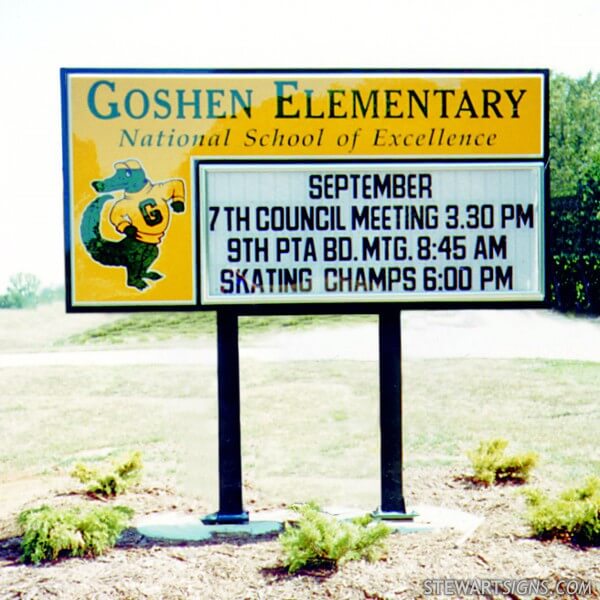 School Sign for Goshen Elementary