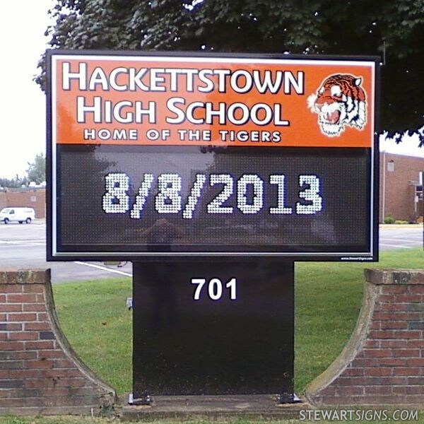 School Sign for Hackettstown High School