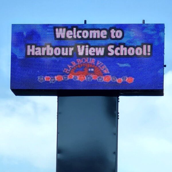 School Sign for Harbour View Elementary School