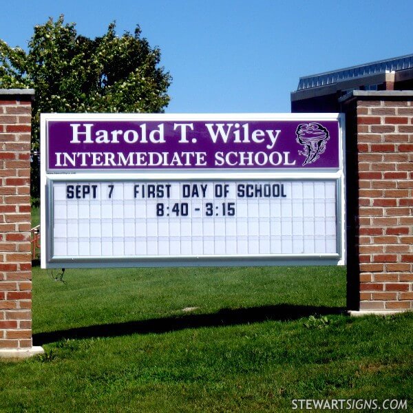 School Sign for Harold T Wiley Intermediate School