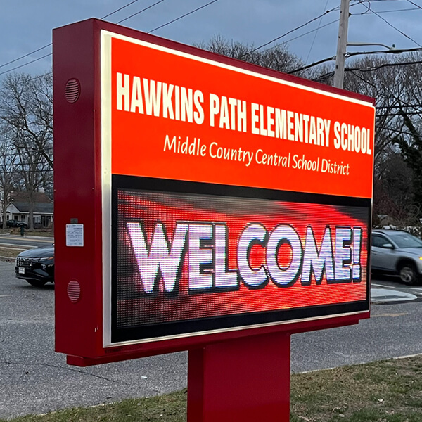 School Sign for Hawkins Path Elementary School