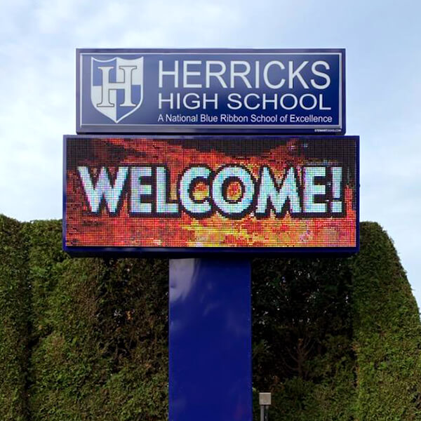 School Sign for Herricks High School