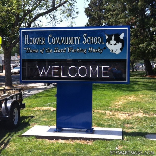 School Sign for Hoover Community School