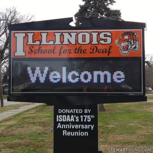 School Sign for Illinois School for the Deaf