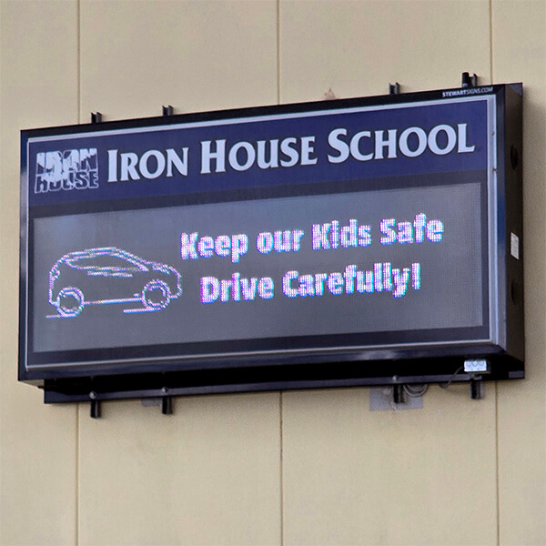 School Sign for Iron House School