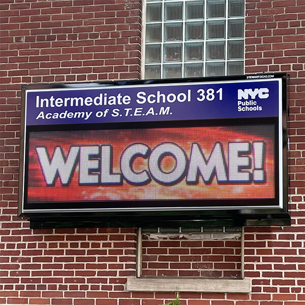 School Sign for I.s. 381