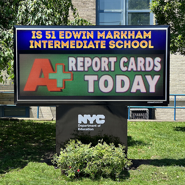 School Sign for Edwin Markham Intermediate School