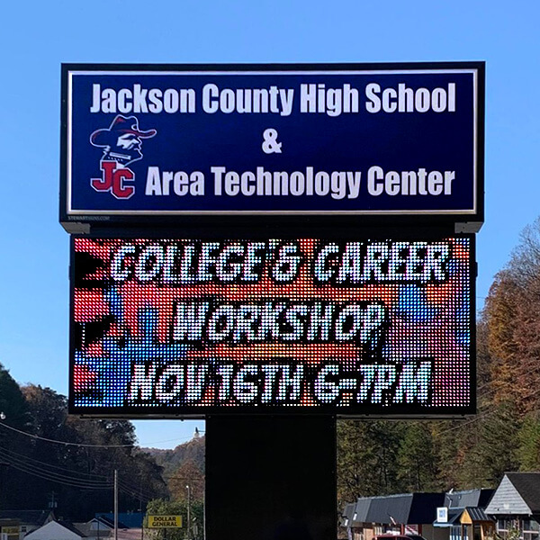 School Sign for Jackson County High School