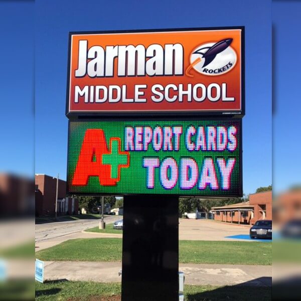 School Sign for Jarman Middle School