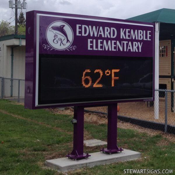 School Sign for Edward Kemble Elementary