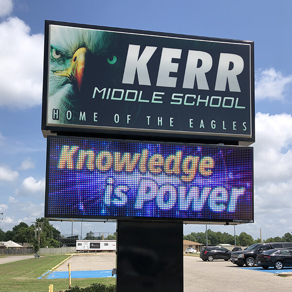 School Sign for Kerr Middle School