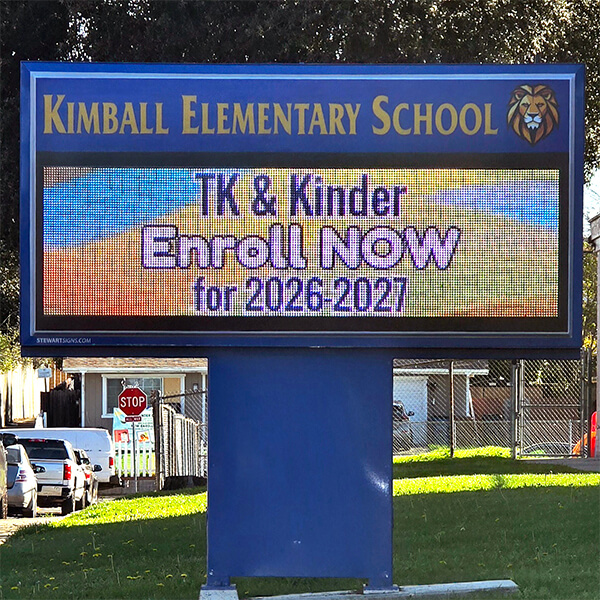 School Sign for Kimball Elementary