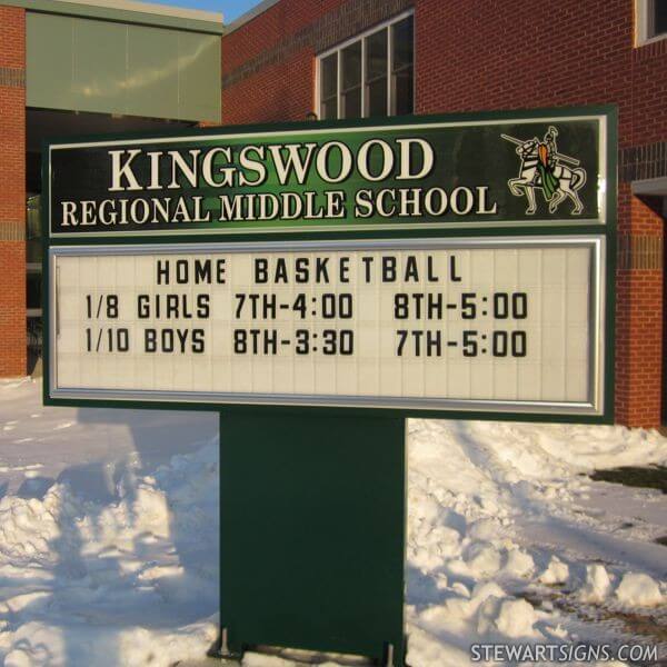School Sign for Kingswood Regional Middle School