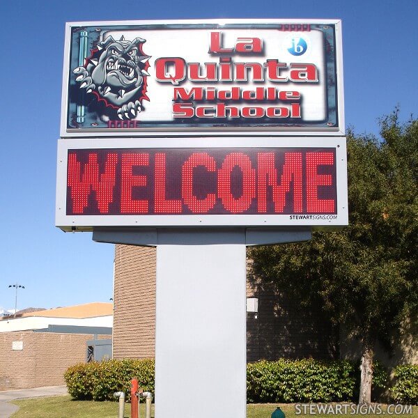 School Sign for La Quinta Middle School
