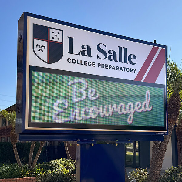 School Sign for La Salle College Preparatory High School