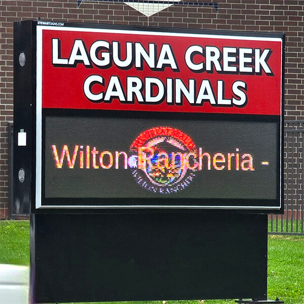 School Sign for Laguna Creek High School