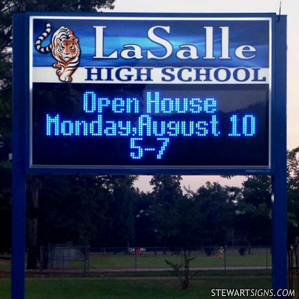 School Sign for Lasalle High School