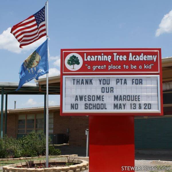 School Sign for The Learning Tree Academy