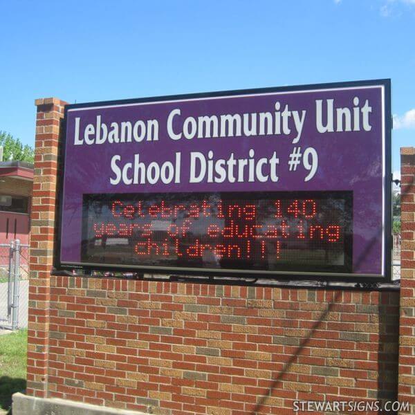 School Sign for Lebanon Community Unit School District 9