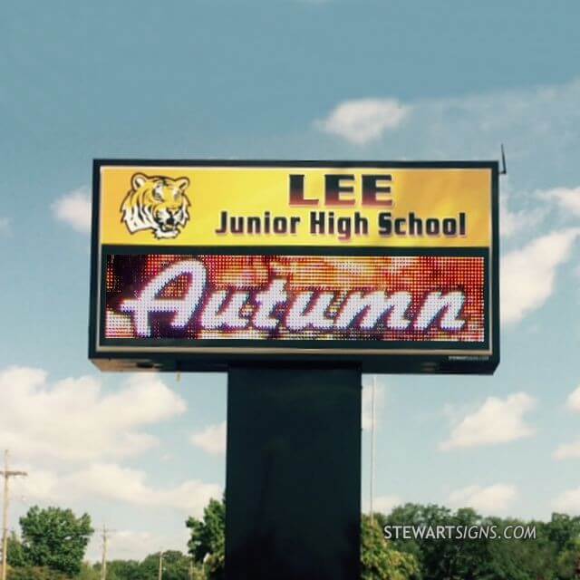 School Sign for Lee Junior High School