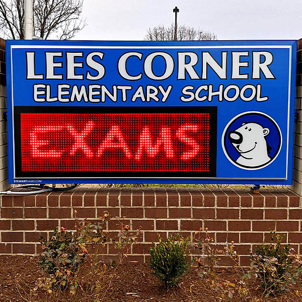 School Sign for Lees Corner Elementary School