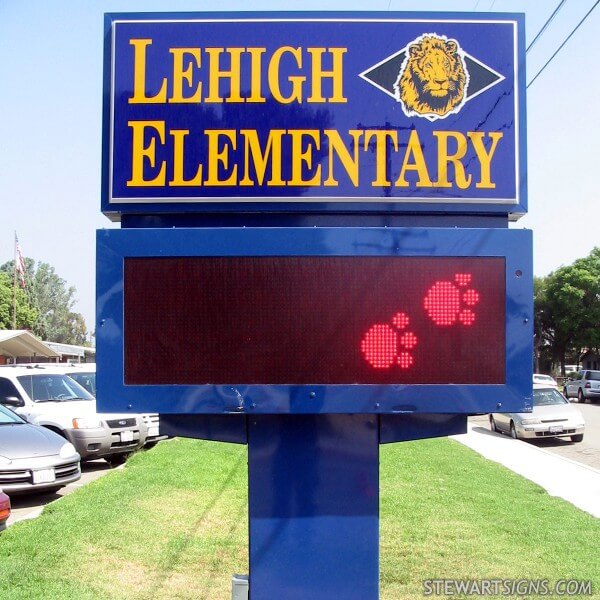 School Sign for Lehigh Elementary School