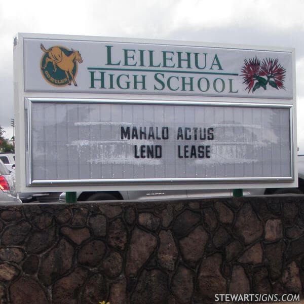 School Sign for Leilehua High School