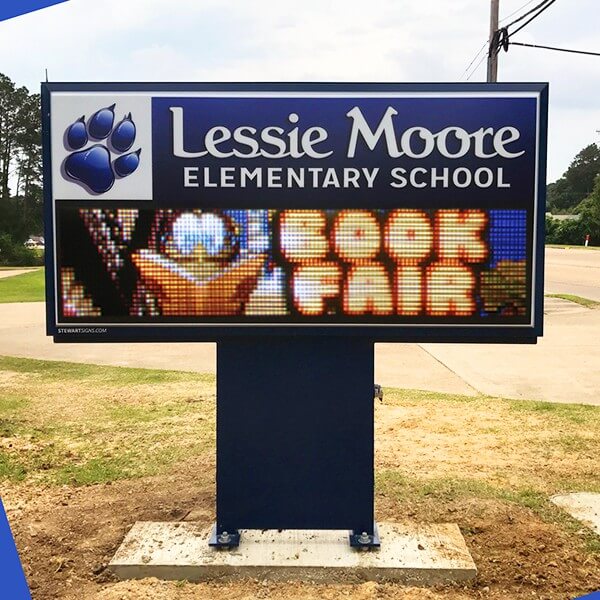 School Sign for Lessie Moore Elementary School