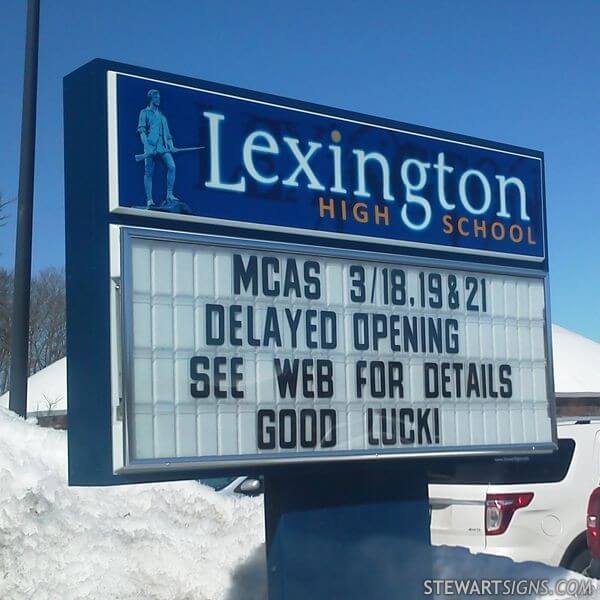 School Sign for Lexington High School