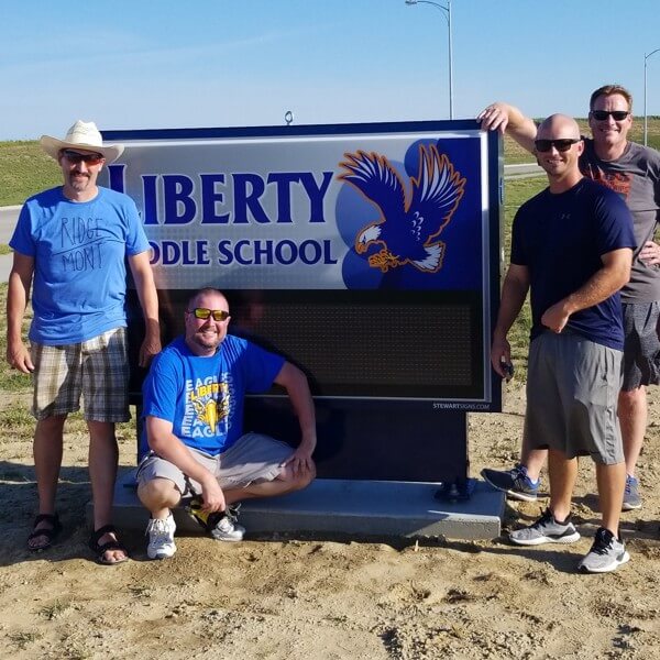 School Sign for Liberty Middle School