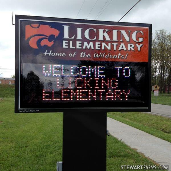 School Sign for Licking Elementary School