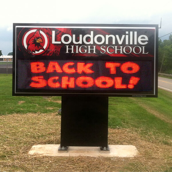 School Sign for Loudonville High School