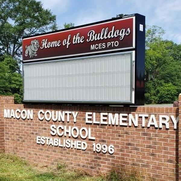 School Sign for Macon County Elementary School