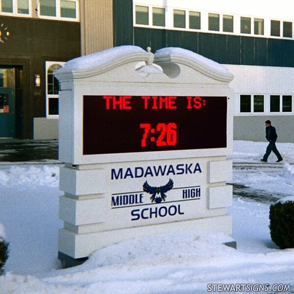 School Sign for Madawaska Middle / High School