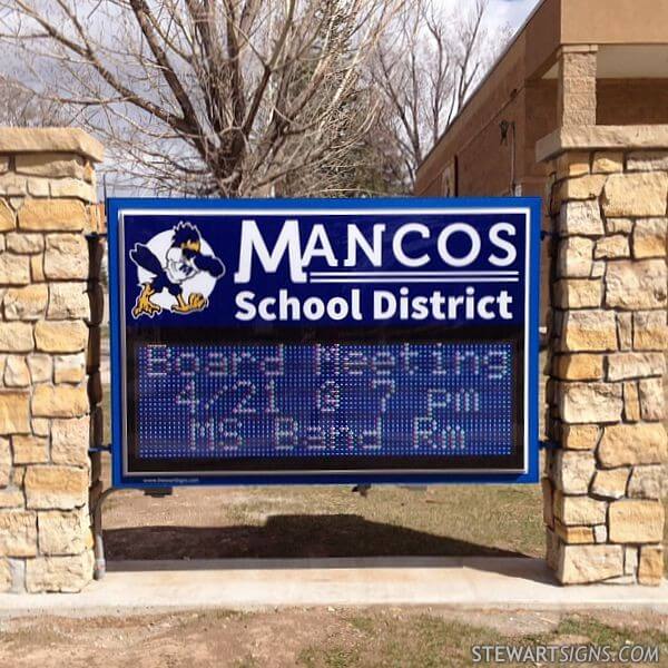 School Sign for Mancos School District