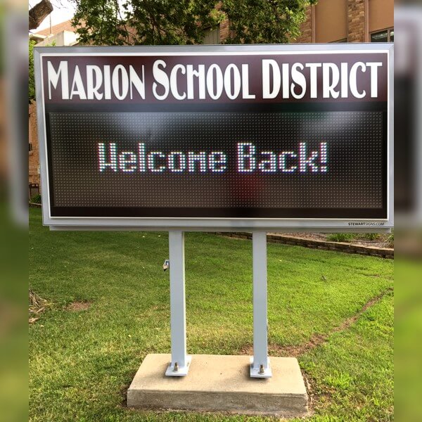 School Sign for Marion School District 60-3