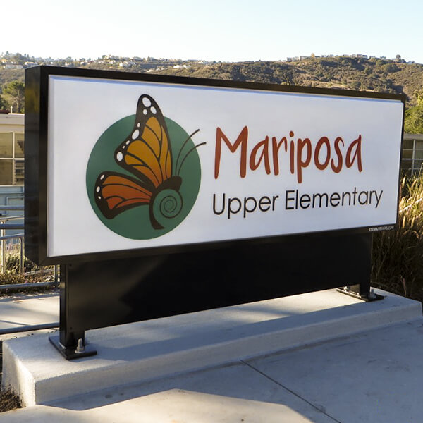 School Sign for Mariposa Upper Elementary School
