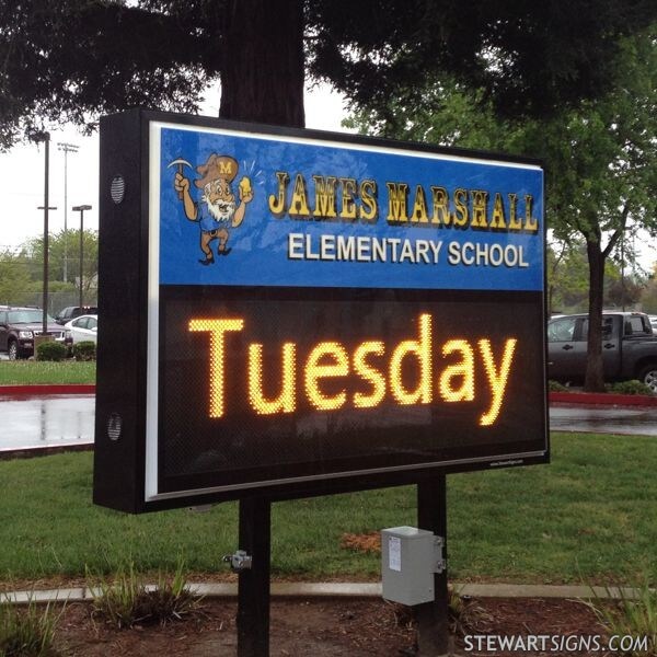 School Sign for James W. Marshall Elementary School