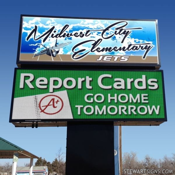 School Sign for Midwest Elementary School