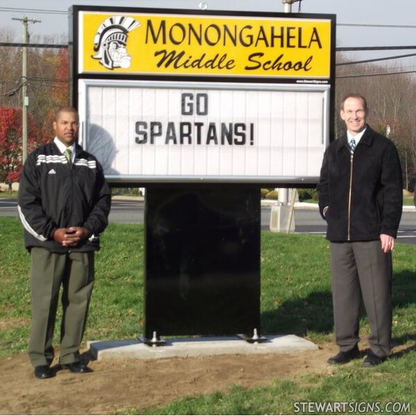 School Sign for Monongahela Middle School