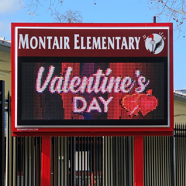 School Sign for Montair Elementary School