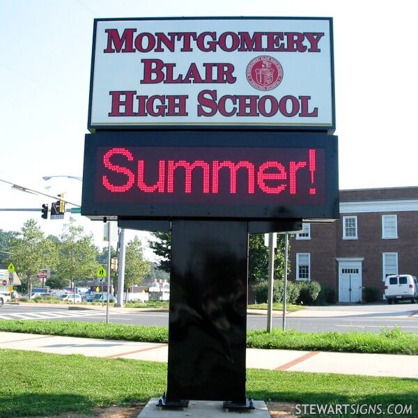 School Sign for Montgomery Blair High School