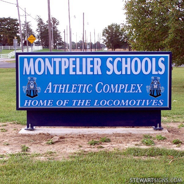 School Sign for Montpelier Exempted Village School District