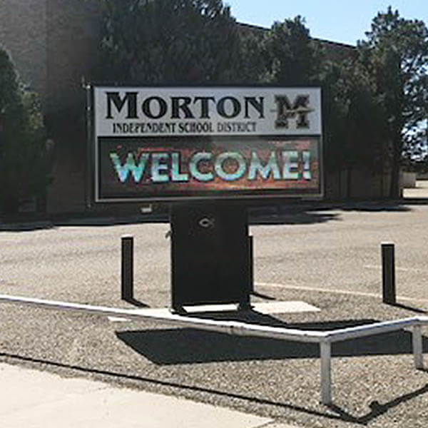 School Sign for Morton Independent School District