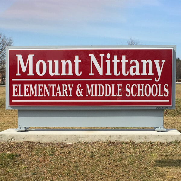 School Sign for Mount Nittany Middle School