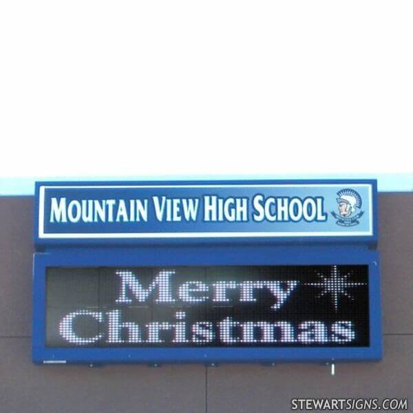 School Sign for Mountain View High School